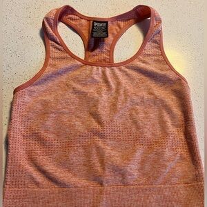 PINK Victoria's Secret Pink Candy Coral Seamless Workout Cropped Tank
